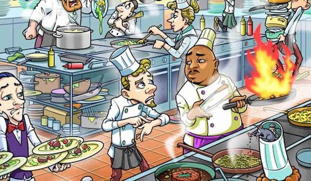 Aidez ce cuisinier à retrouver sa montre. Vous avez quelques secondes...