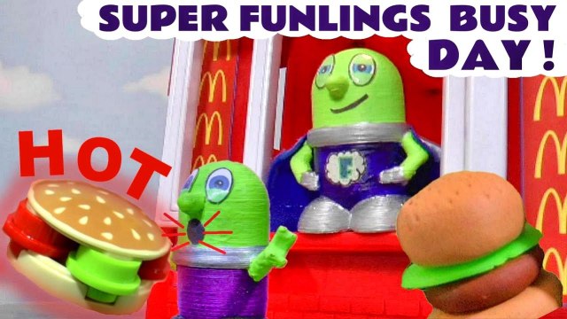 Super Funling Busy Day with the Funny Funlings and Thomas and Friends Toys at McDonalds in this Toy Trains 4U Family Friendly Full Episode English Video for Kids