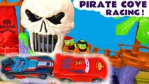 Funny Funlings Race Pirate Cove Hot Wheels Track in this Toy Cars Race with Pixar Cars 3 Lightning McQueen in this Funny Funlings Race Family Friendly Videos for Kids by Toy Trains 4U