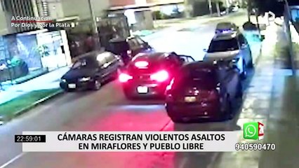 Video herunterladen: Cámaras registran violentos asaltos en Miraflores y Pueblo Libre