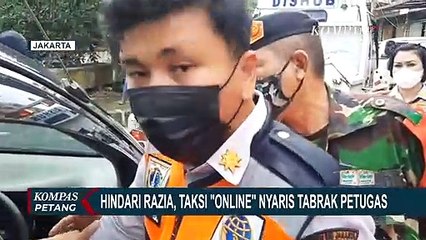 Hampir Tabrak Petugas Dinhub saat Razia Parkir Liar, Sopir Taksi Online Ini Menangis Histeris