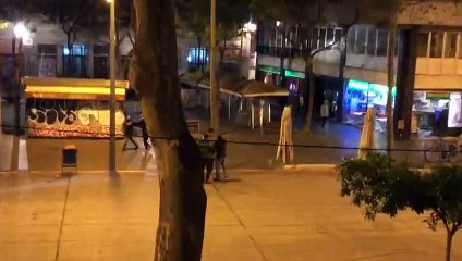 Pelea en la ronda Sant Antoni