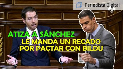 Este diputado atiza a Pedro Sánchez y le manda un recado al Gobierno por pactar con el diablo