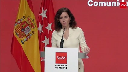 Ayuso: "No se celebrará ninguna macrofiesta en Madrid"