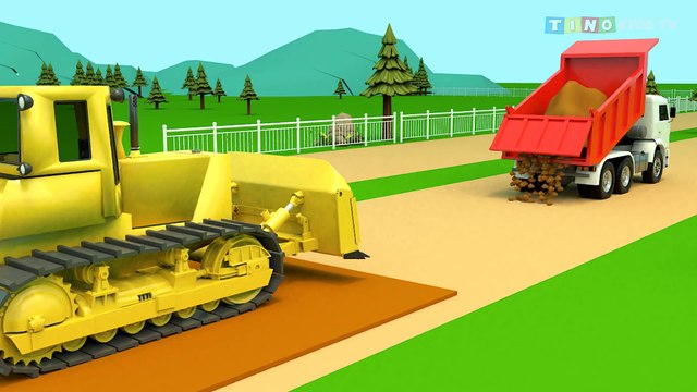 Construction Trucks for Kids Bulldozer Overheat Trouble Airplane Runway Construction for Children मजेदार गाड़ी की कार्टून gadi ka cartoon - TOYS cartoon video gadi wala