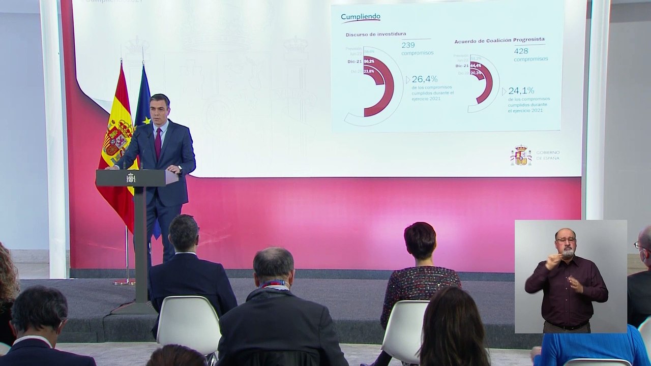 Pedro Sánchez hace balance del Gobierno durante el 2021