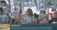 Trabajadores de la salud exigen mejoras salariales en Argentina