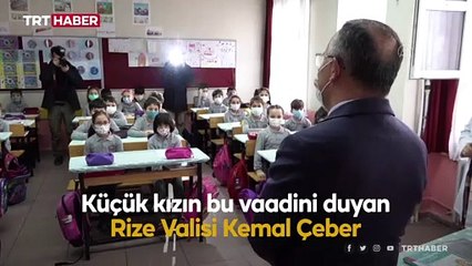 "Vali" vaadiyle sınıf başkanı seçilen öğrenciye Vali Çeber'den ziyaret