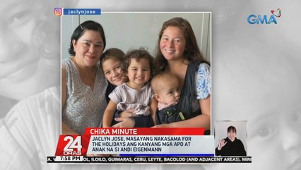 Jaclyn Jose, masayang nakasama for the holidays ang kanyang mga apo at anak na si Andi Eigenmann | 24 Oras