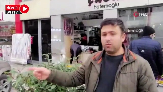 Fren yerine gaza basınca iki dükkana girdi