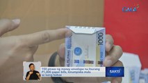 150 piraso ng money envelope na itsurang P1,000 paper bills, kinumpiska mula sa isang babae | Saksi