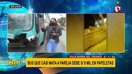 Download Video: VMT: Bus de transporte público que chocó auto debe S/.9 mil en papeletas