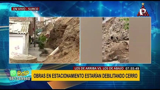 Surco: denuncian a vecinos por presunta excavación sin autorización en zona de riesgo