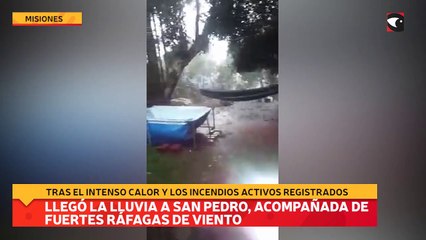 Llegó la lluvia a San Pedro, acompañada de fuertes ráfagas de viento
