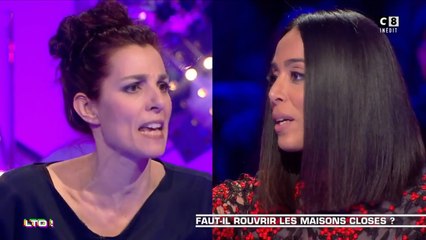 Gros cash entre Monia Kashmire et une militante féministe dans Les Terriens du Dimanche