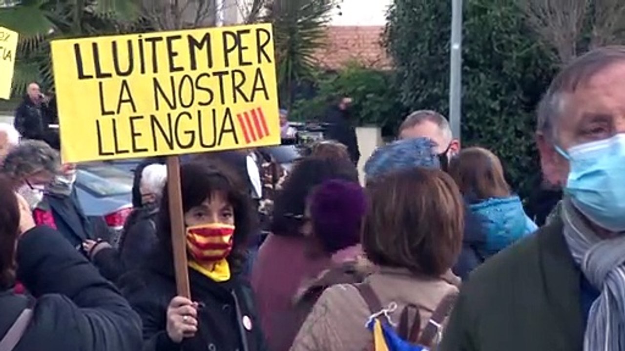 Protesta en Canet de Mar