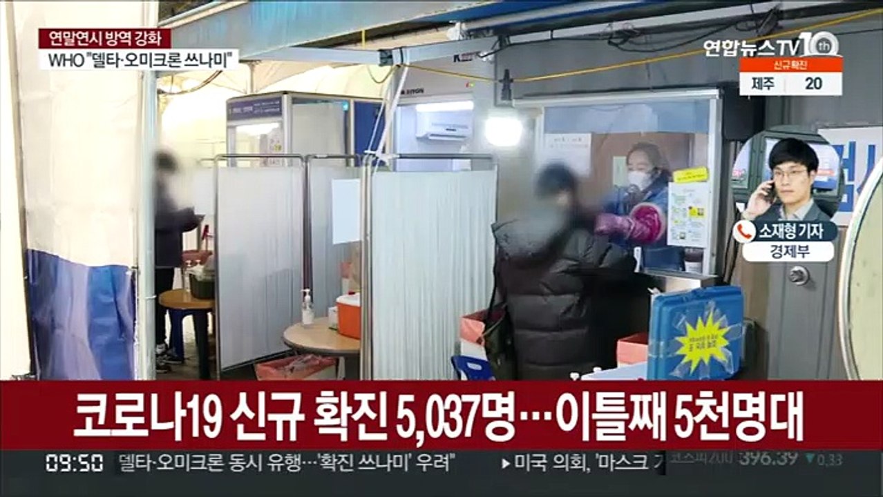 이틀째 5천명대 확진…위중증 환자 열흘째 1천명대
