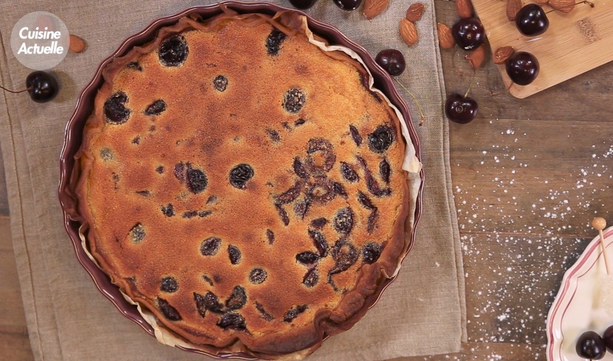 CUISINE ACTUELLE - Qu'est-ce qu'on mange ce soir ? Tarte aux cerises et aux amandes
