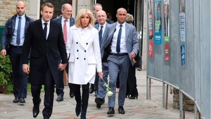 FEMME ACTUELLE - Brigitte Macron, ultra-chic pour aller voter au Touquet
