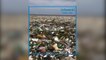 SIMONE : Un tapis de déchets sur les côtes de Santo Domingo, la capitale de la République Dominicaine