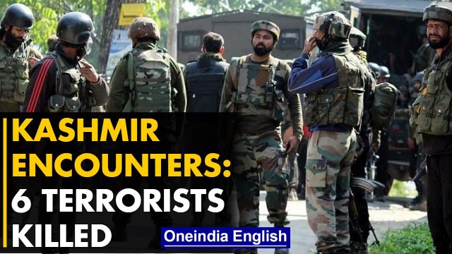 Kashmir encounters: 6 terrorists killed, including 2 Pakistani nationals | Oneindia News