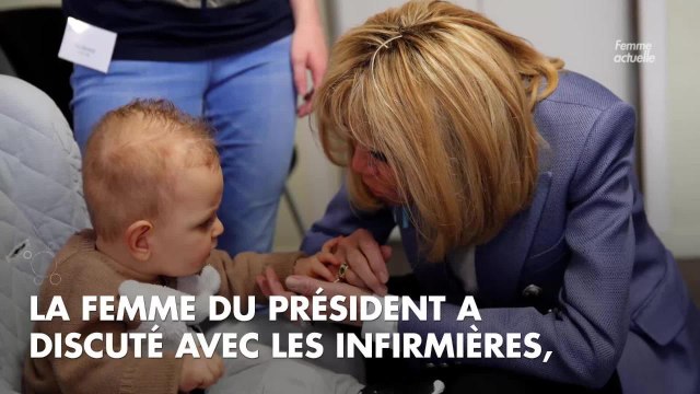 FEMME ACTUELLE - Le look chic de Brigitte Macron pour rendre visite aux enfants autistes