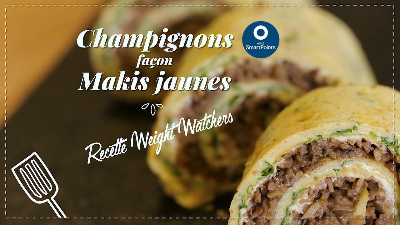 Champignons façon makis jaunes - recette Weight Watchers