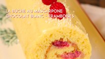 CUISINE ACTUELLE - La recette de la bûche au mascarpone chocolat blanc et framboises