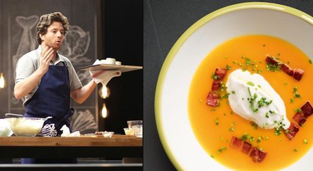 Soupe de potimarron quenelle de chantilly par Jean Imbert