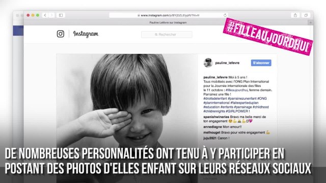 FEMME ACTUELLE - Les stars postent des clichés d'elles enfants pour les Droits des Filles