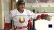 Russia's Putin and Belarus' Lukashenko play hockey