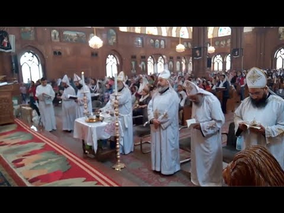 قداس خميس العهد بكنيسة مارجرجس في الفيوم