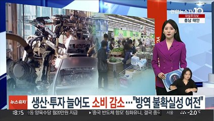 생산·투자 늘어도 소비 감소…"방역 불확실성 여전"