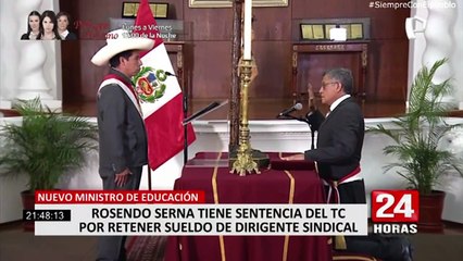 Ministro de educación, Rosendo Serna, registra sentencia del TC por retener sueldo de dirigente sindical