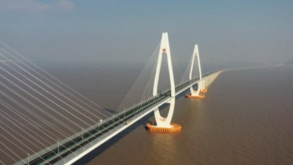 New 25km bridge opens to connect islands off China’s east coast