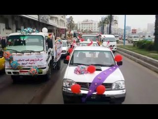 بالورود والأشجار..  كورنيش الإسكندرية يتزين لاحتفالات عيد الربيع