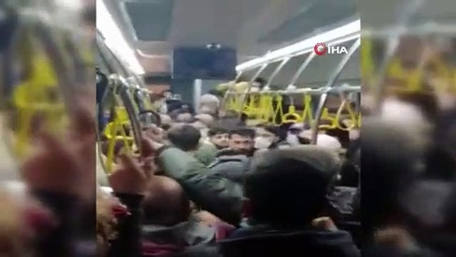 Otobüsteki yer verme kavgasında otobüsün içi savaş alanına döndü