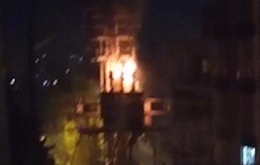 ŞANLIURFA'DA, TRAFODA PATLAMA SONRASI YANGIN