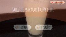 Suco de maracujá com leite