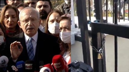 Son Dakika! Kılıçdaroğlu, MEB'e giremedi! Bakanlığın kapıları zincirlendi
