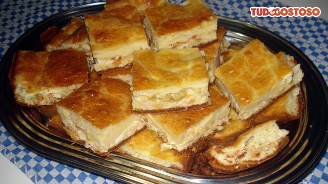 Torta de palmito com azeitonas