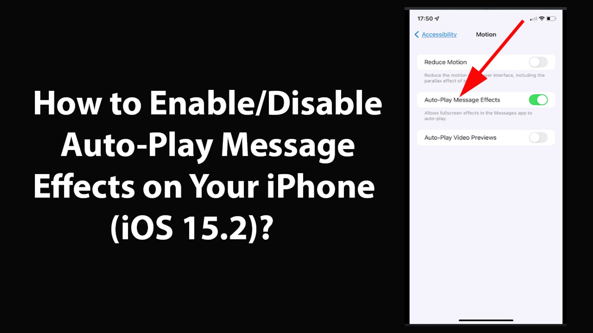 How to Enable/Disable Auto-Play Message Effects on Your iPhone (iOS 15.2)?  - video Dailymotion