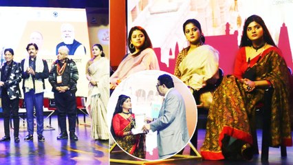 खेसारी लाल यादव की हीरोइन श्रुति राव हुई काशी फ़िल्म महोत्सव में सम्मानित