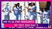 IND vs SA Stat Highlights 1st Test 2021 Day 5: India Clinch Historic Win over South Africa