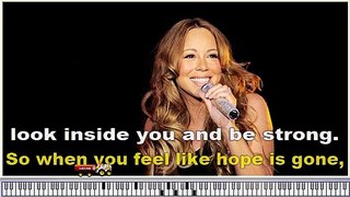 Mariah Carey - Hero - Karaoke Instrumental Version with virtual piano & lyrics video