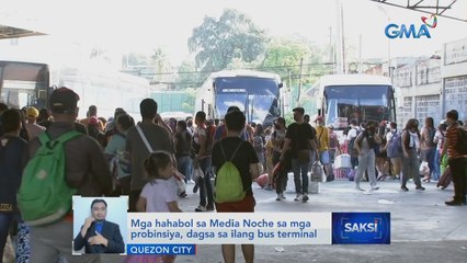 Mga hahabol sa Media Noche sa mga probinsiya, dagsa sa ilang bus terminal | Saksi