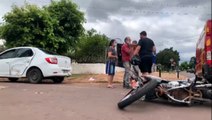 Motociclista de 19 anos sofre múltiplas fraturas em colisão de trânsito no Alto Alegre