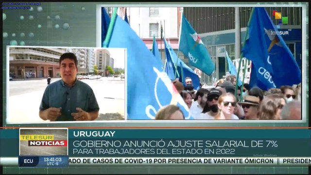 Gobierno de Uruguay anunció ajuste salarial del 7% para trabajadores estatales en 2022