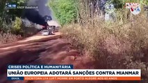 A União Europeia afirmou que está pronta para adotar novas sanções contra Mianmar. O bloco ainda defendeu um embargo de armas contra o país.Saiba mais em youtube.com.br/bandjornalismo#BandNews20anos #Europa #Mianmar #Sanções