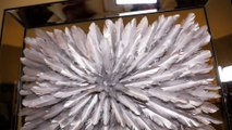 Featherless!!  ZGALLERIE Inspired Feathered Silver Wall Art DIY